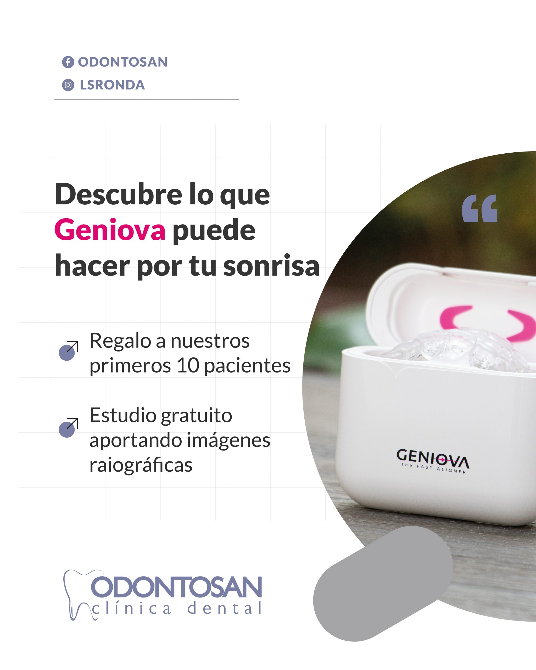 Caja Geniova — ortodoncia invisible